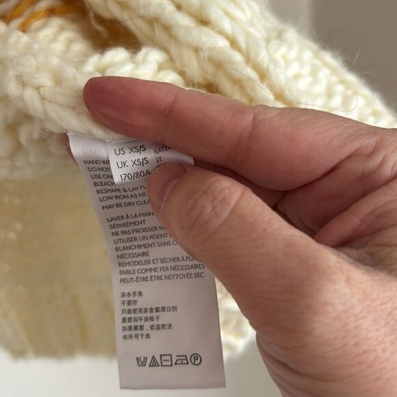 Anthropologie Grazia Chunky Striped Cardigan Sweater Size XS/S Colorful Knit EUC - Picture 10 of 13